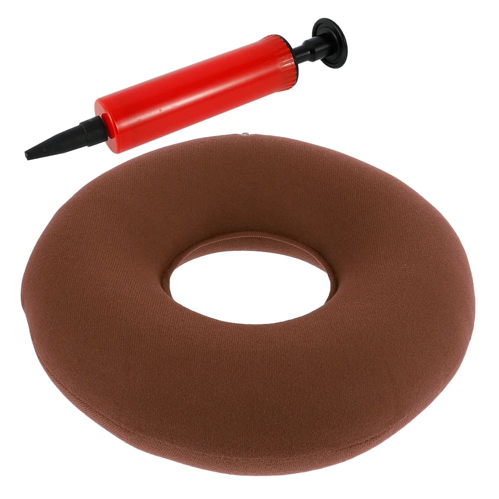 Inflatable Donut Seat Cushion Ring Pillow for Tailbone Pain Relief Office Chair — image 7