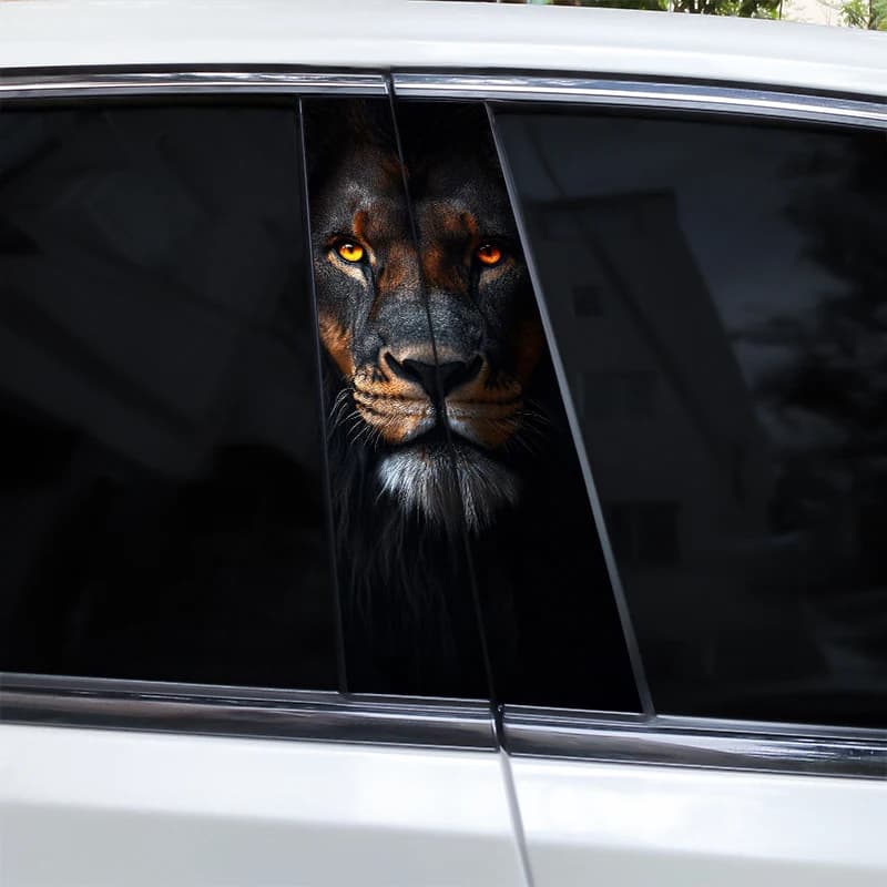 Leopard Car B-Pillar Waterproof Sticker DIY Door Styling Decal New 2pcs Animal U — image 9