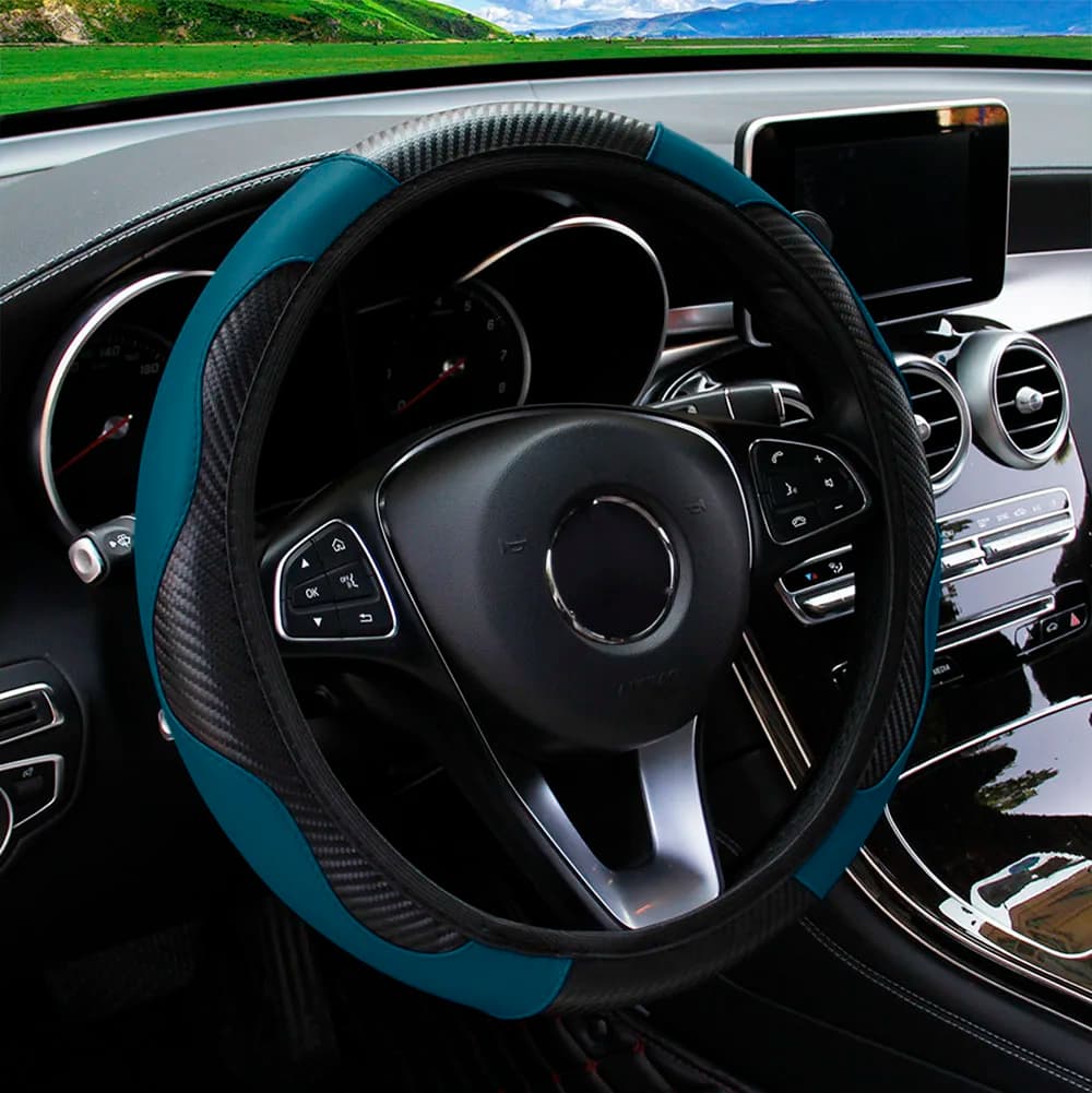 Universal Car Steering Wheel Cover Anti Slip Breathable Sport Grip Protector — image 9