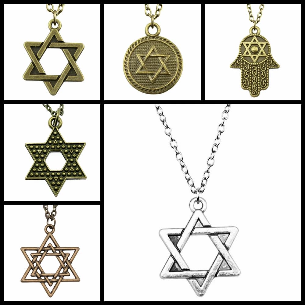 Star of David Pendant Necklace Silver Bronze Fashion Jewellery Gift — image 6