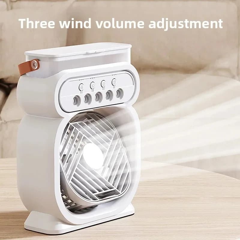 USB Spray Fan Desktop Humidifier Night Light Portable Cooling Water Mist UK — image 6