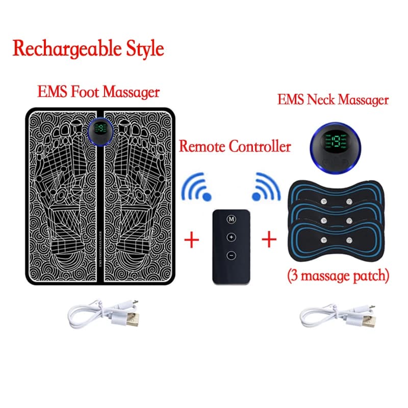 Electric EMS Foot Massager Pad Portable Muscle Stimulation Massage Mat New Pain — image 14