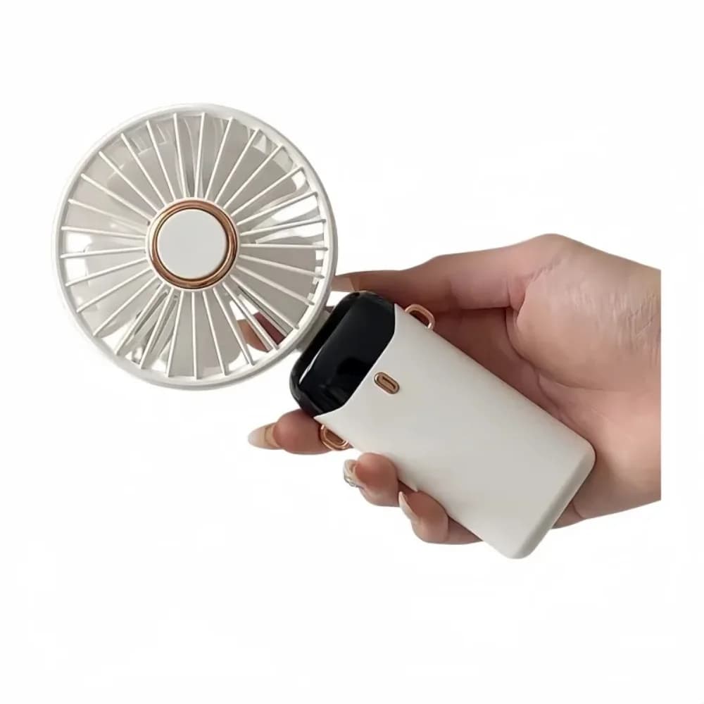 Handheld USB Mini Fan Rechargeable Foldable Portable Fan with Digital Display — image 6