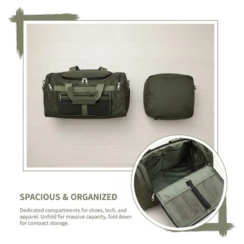 Gym Bag Waterproof Dry Wet Separation Large Capacity Fitness Sports Oxford — image 4
