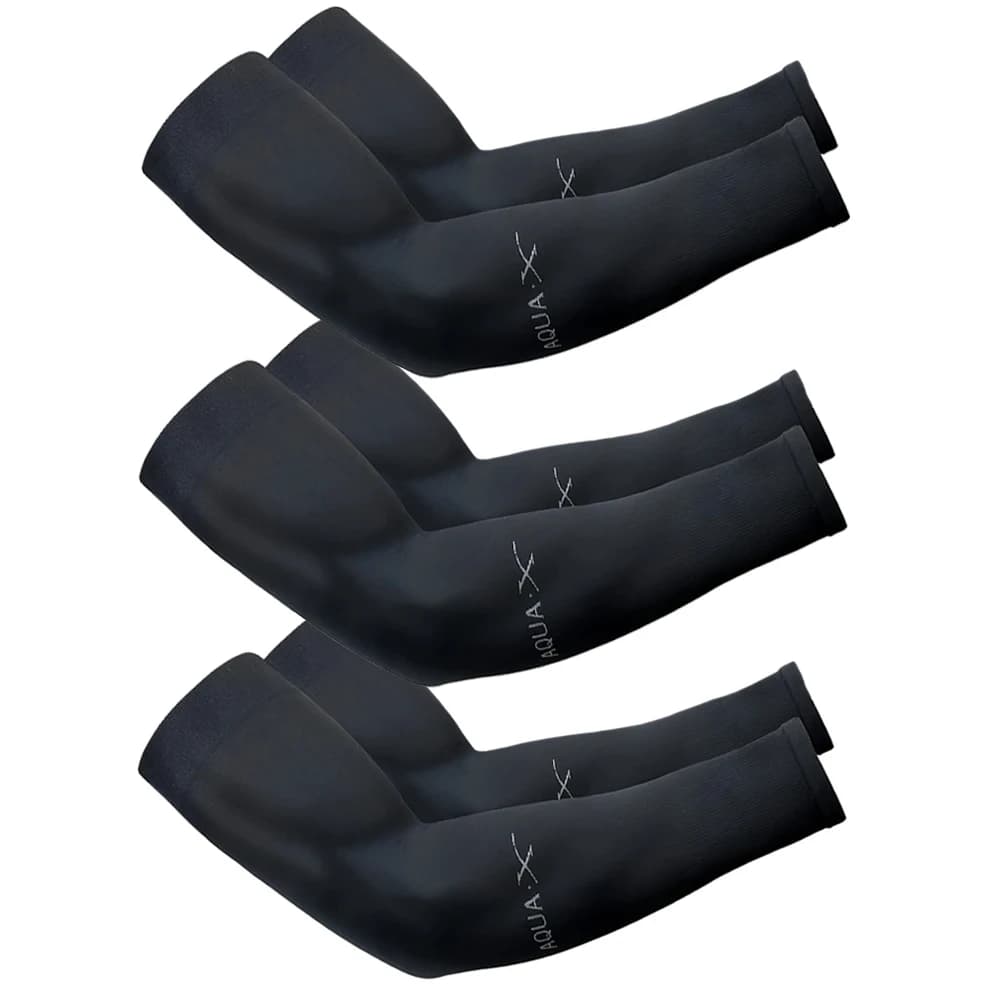 3 Pairs UV Sun Protection Arm Sleeves Ice Silk Unisex Summer Outdoor Riding — image 9