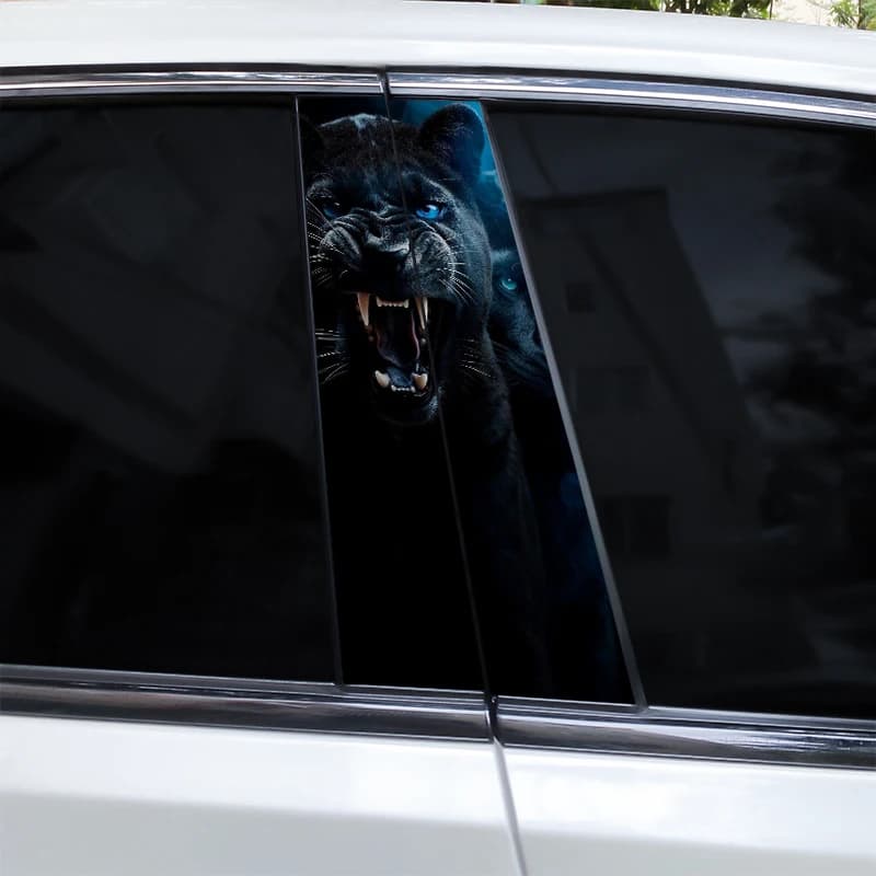 Leopard Car B-Pillar Waterproof Sticker DIY Door Styling Decal New 2pcs Animal U — image 13