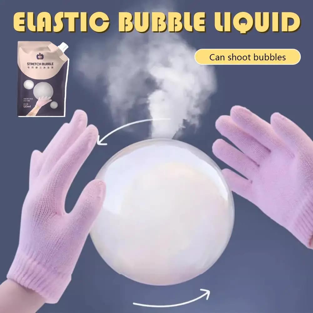 Smoke Bubble Stick Kit Rechargeable Mist Bubble Maker with Solution and Gloves — image 4