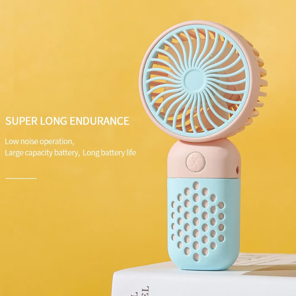 Portable Mini Handheld Fan USB Rechargeable Pocket Size Cooling Fan