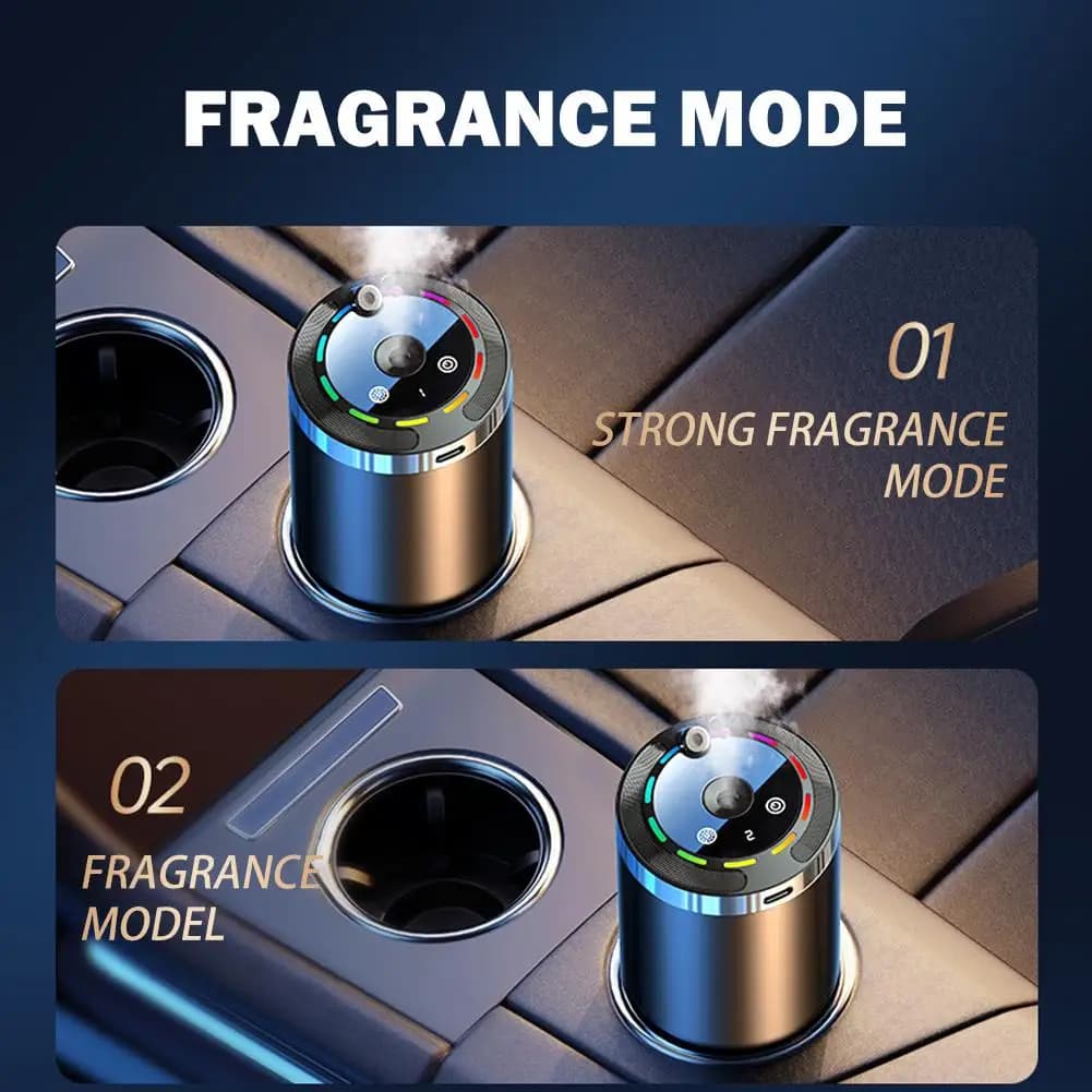 Car Fragrance Humidifier 5 Modes Scent Air Odor Eliminator Diffuser New Long New — image 3
