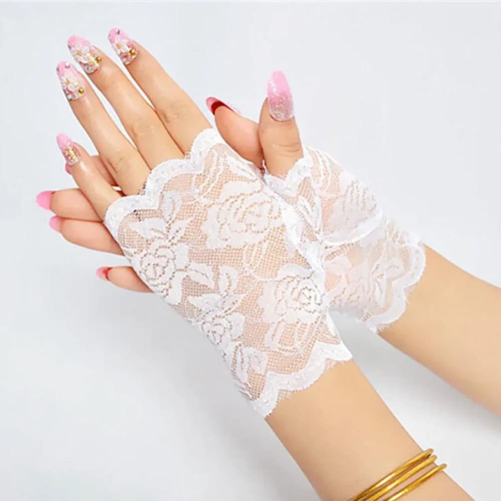 Fingerless Lace Gloves Womens Fishnet Half Finger Mesh New Best Sale Sailor Long — image 4