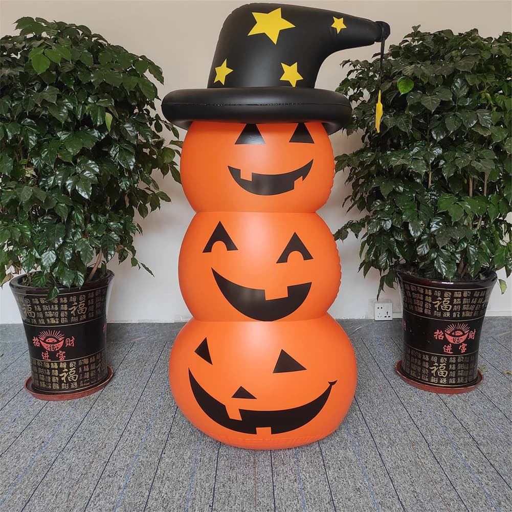 Halloween Ghost Inflatable Windproof Pumpkins Horror Festival Garden Decoration — image 4