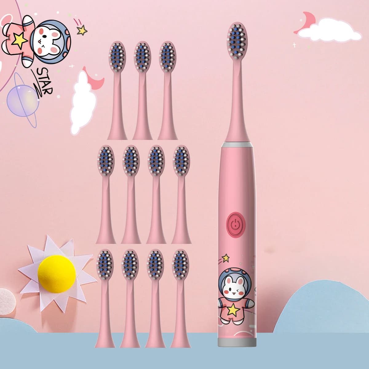 Children's Electric Toothbrush Cartoon Space Series Soft Hair New Color Cleaning — image 2