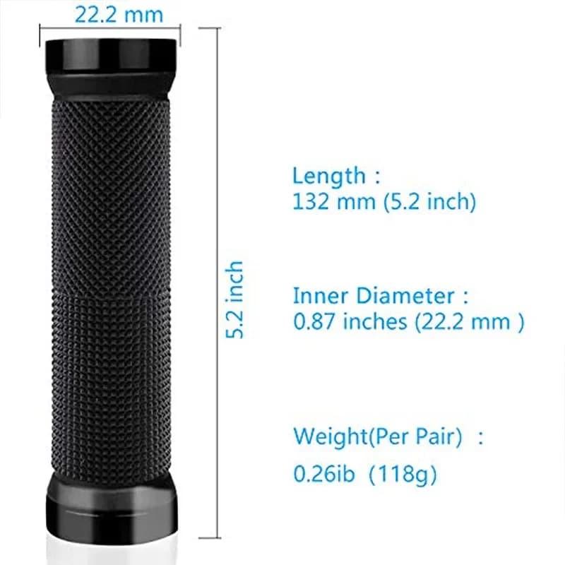 Mountain Bike Grips Lock On Rubber Soft Non-slip Waterproof New 2PCS Bicycle MTB — image 5