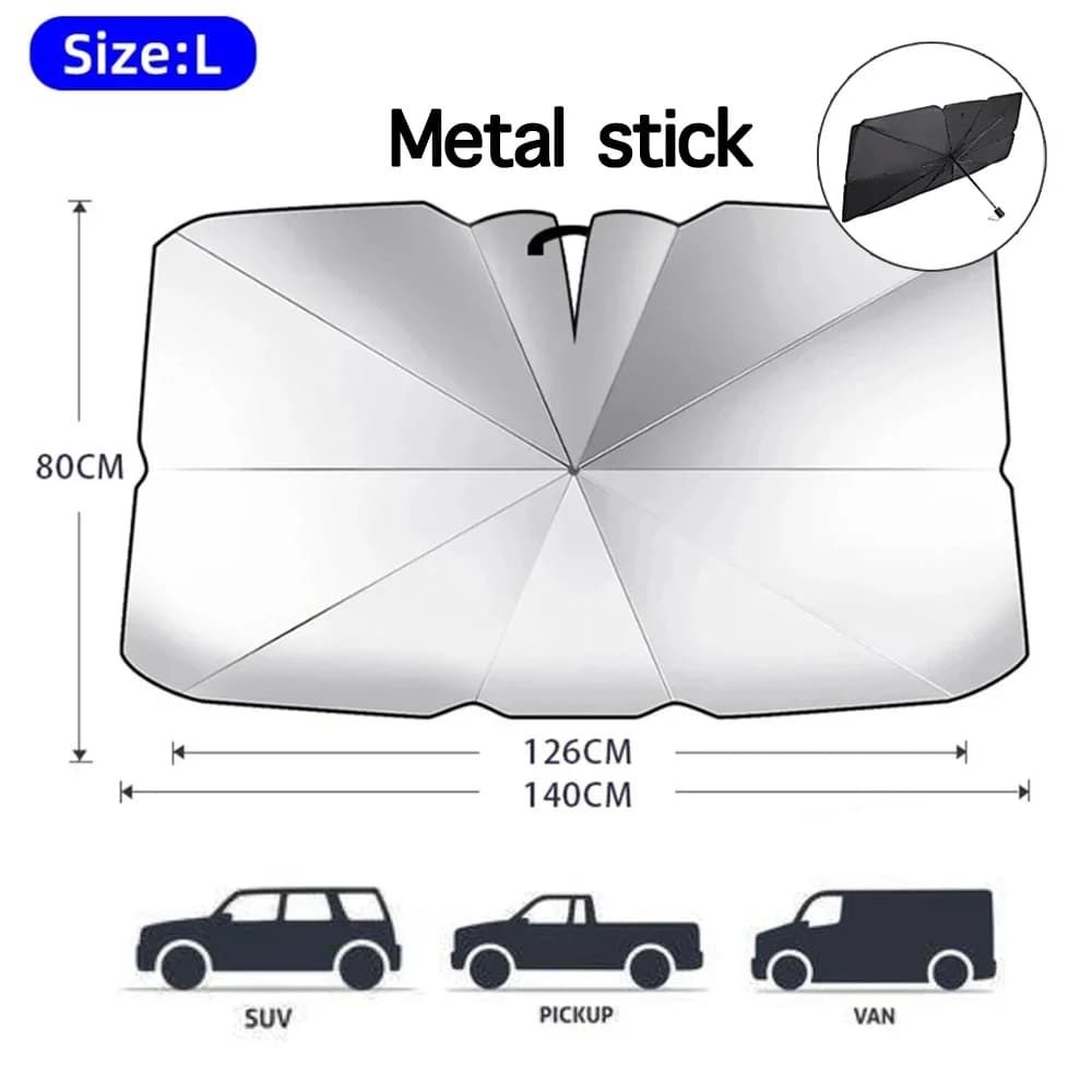 Car Umbrella Windshield Sunshade Foldable Sun Shade UV Block Heat New 2026 Front — image 8