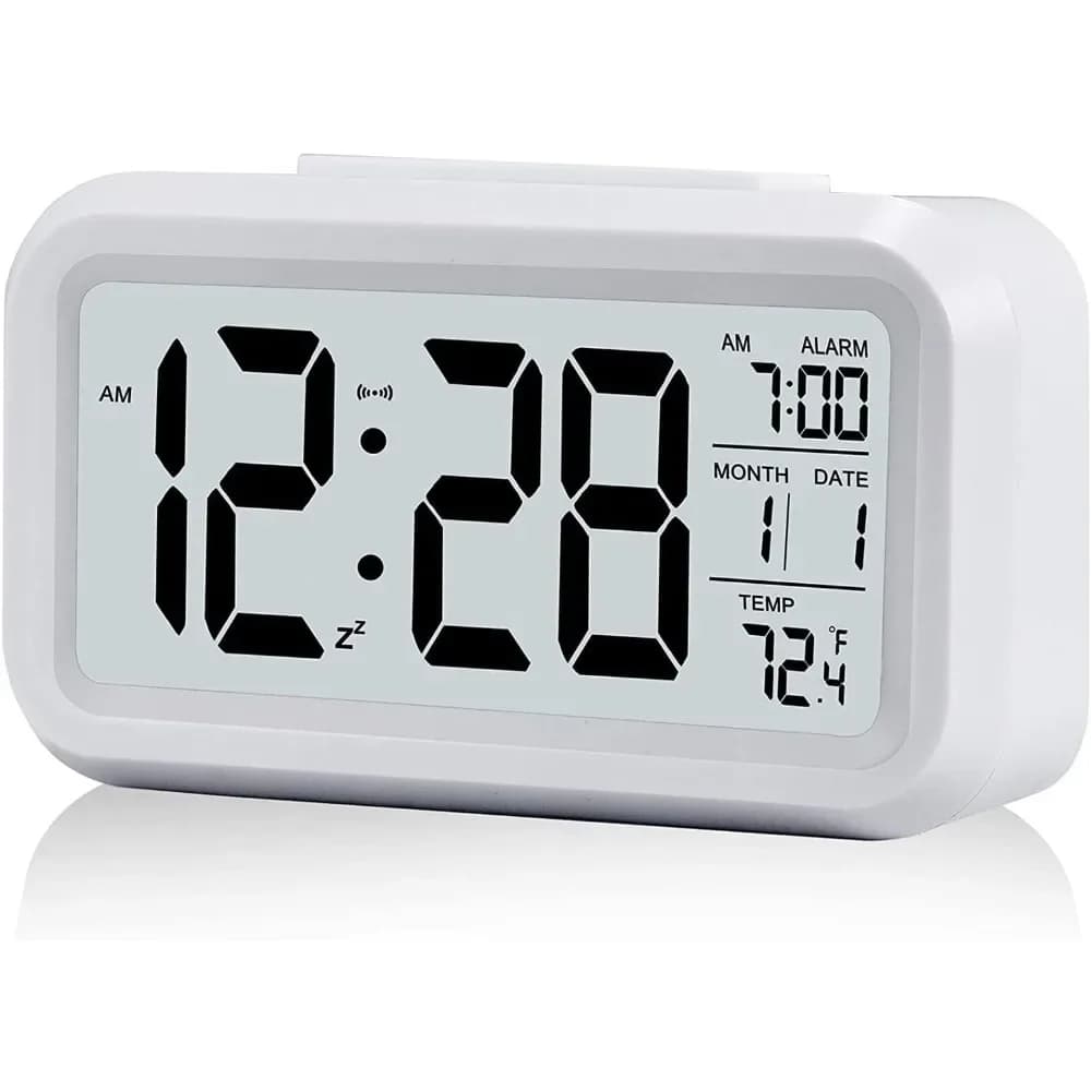 LED Digital Alarm Clock Backlight Snooze Calendar Desktop Table Electronic