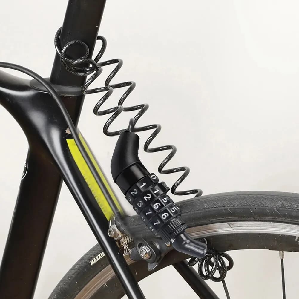 Motorcycle Bicycle Anti-Theft Chain Lock 4-Digit Combination Helmet Lock — image 6