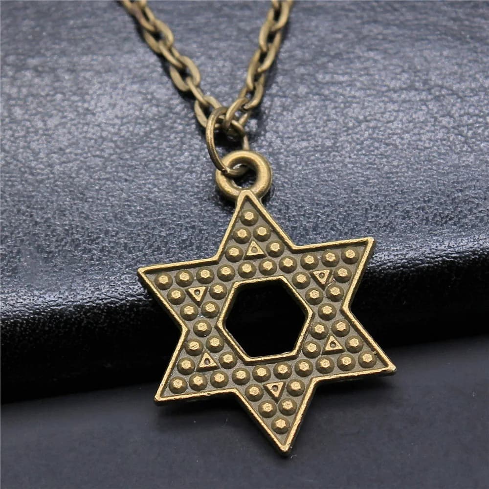 Star of David Pendant Necklace Silver Bronze Fashion Jewellery Gift — image 12