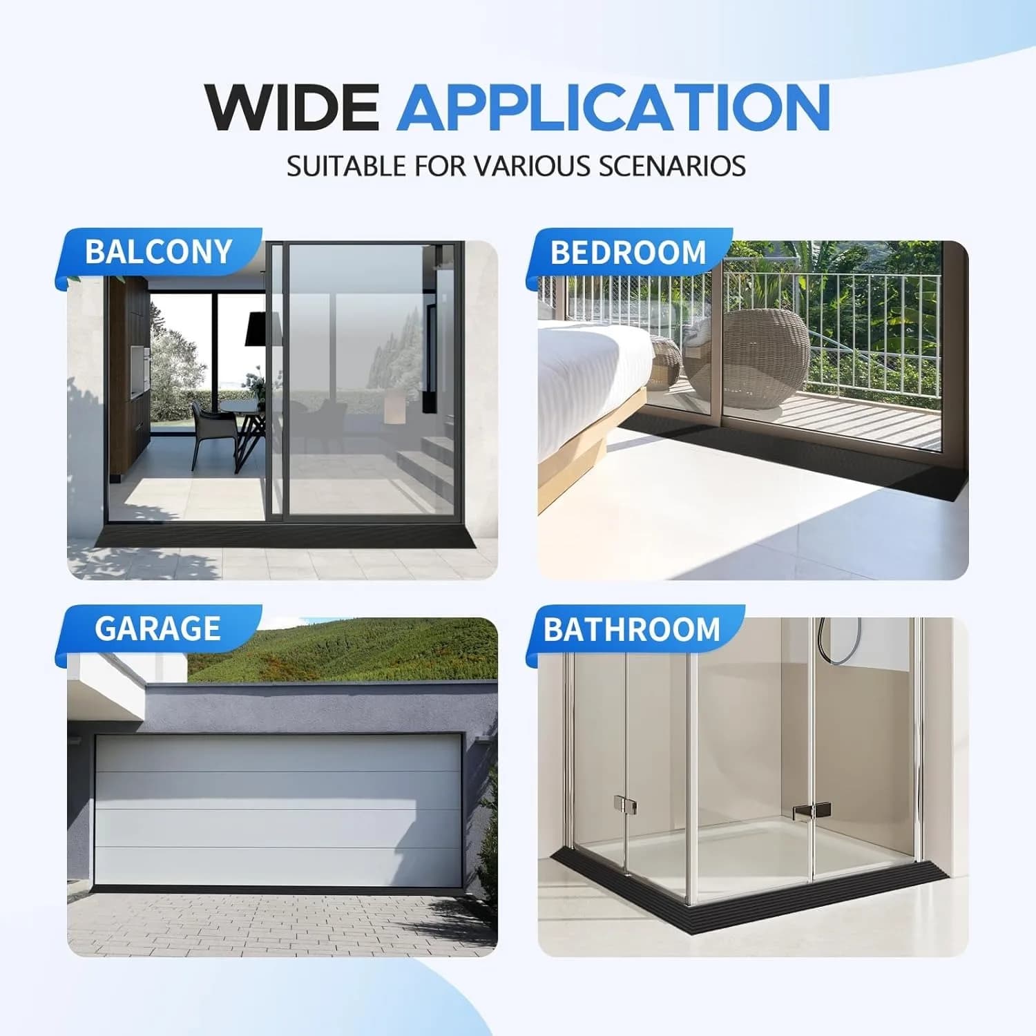 Rubber Door Threshold Ramp 1m Wheelchair Accessible Non-Skid New 1pc 1mx5cm Rise — image 5