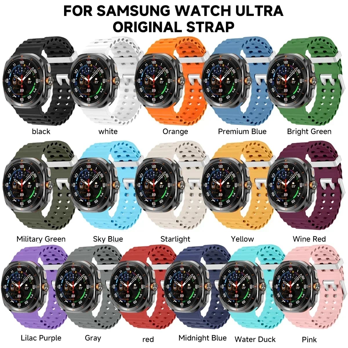 Sport Silicone Watch Strap Band Bracelet 47mm Smartwatch Replacement — image 6