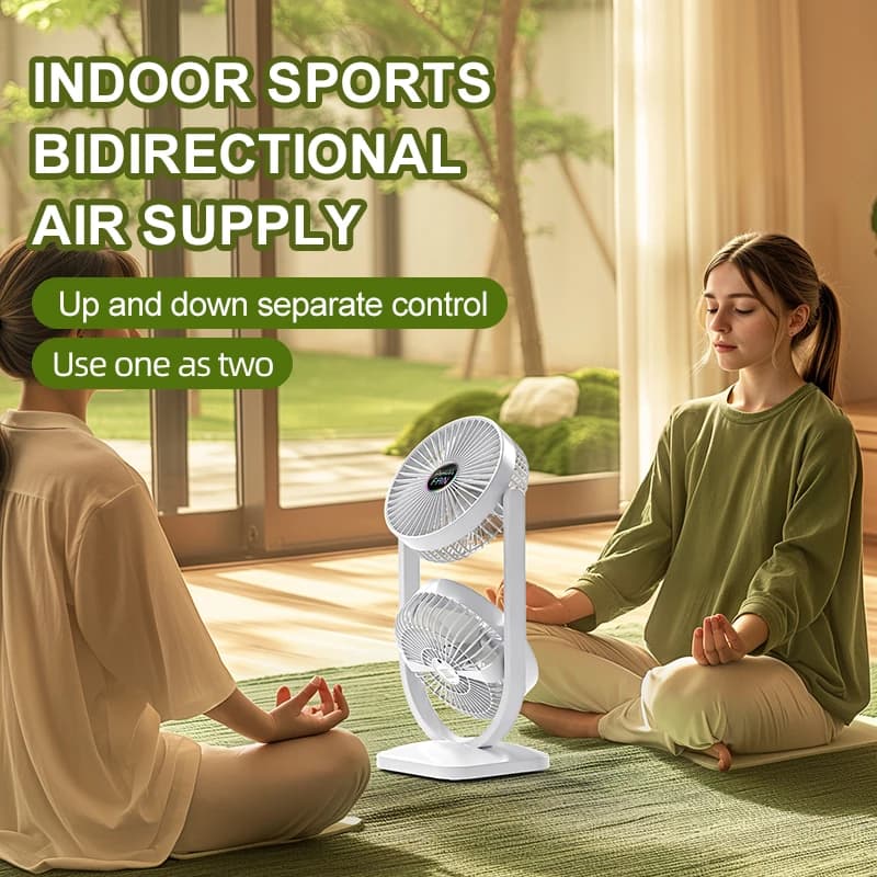 USB Rechargeable Desktop Fan Portable Rotatable Electric Fan for Picnic — image 2