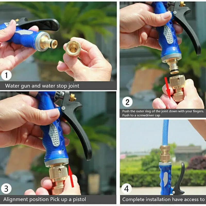 Brass-Coated Hose Adapter 1/2" Quick Connect Swivel Connector New Garden Systems — image 6