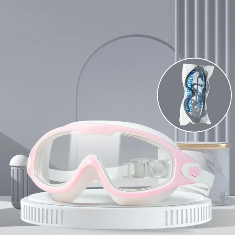 Professional Swimming Goggles Anti Fog Large Frame Swim Glasses with Earplugs — image 11
