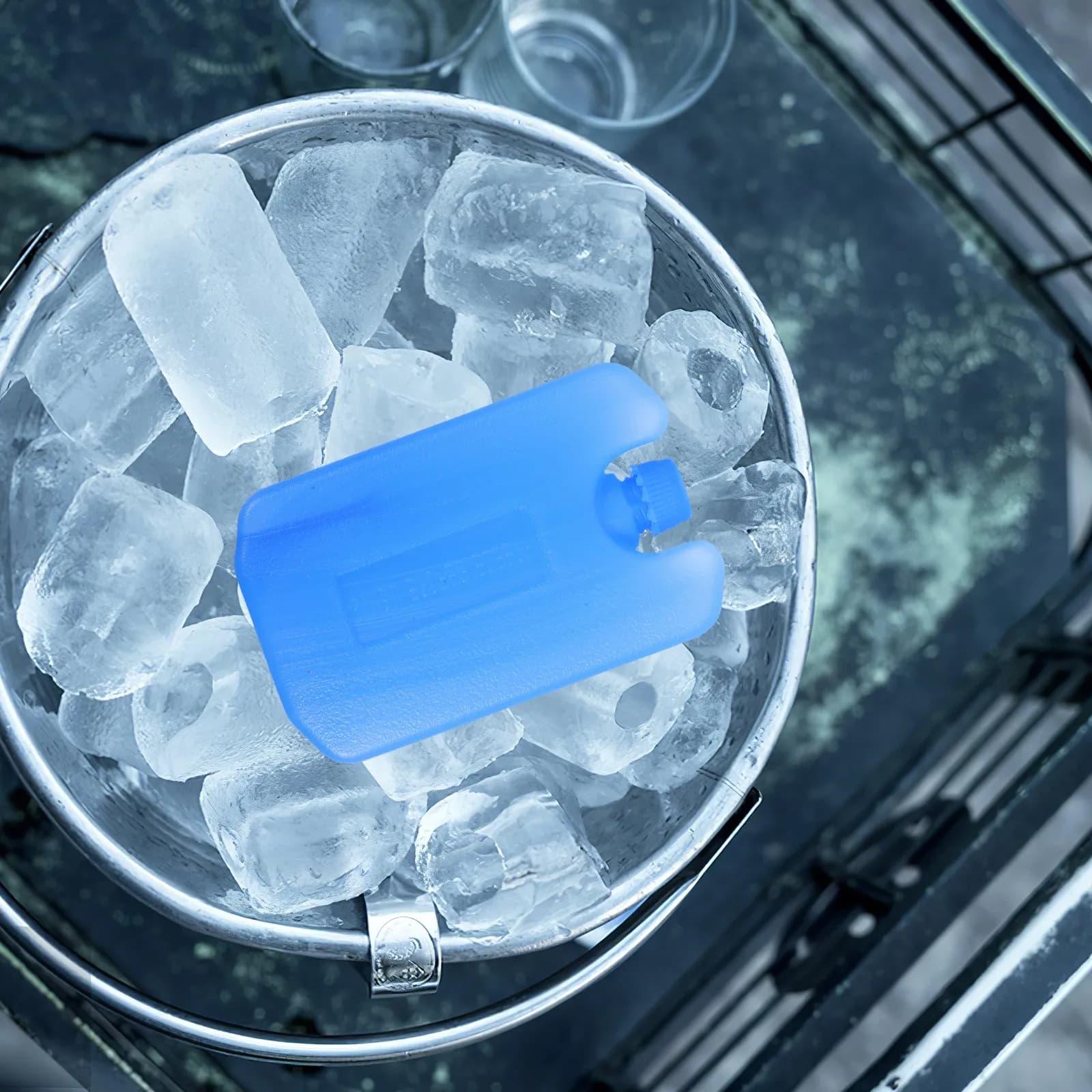 Reusable Ice Packs for Air Conditioner Fan Portable Flat Ice Pack 4 Pcs Long — image 4