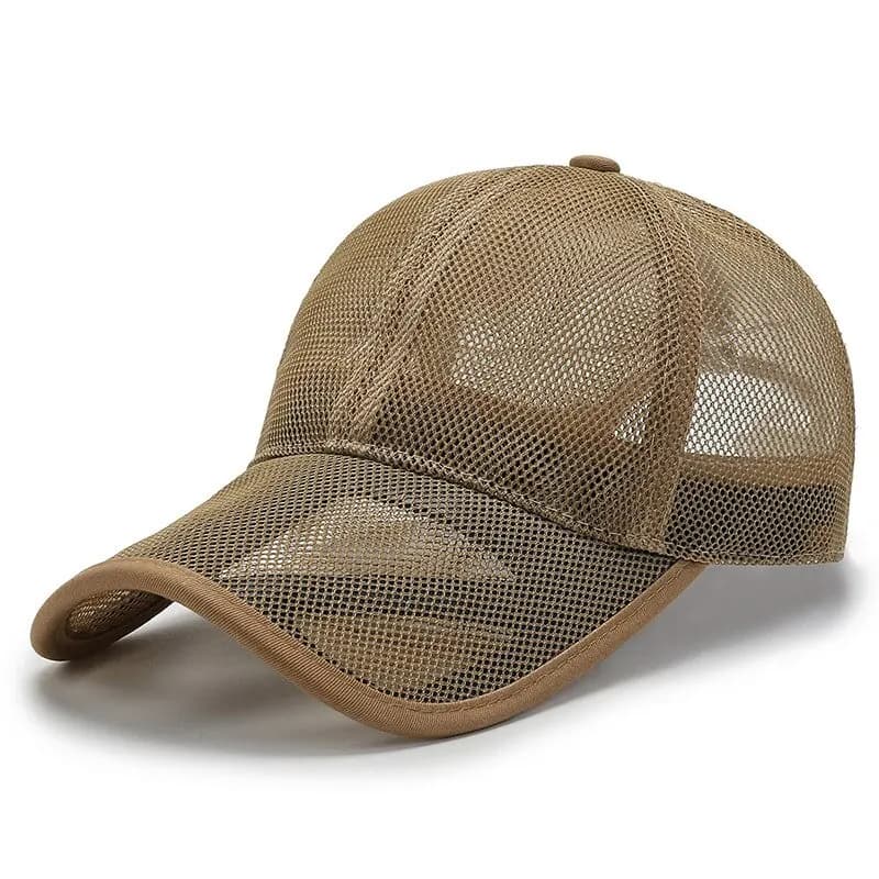 Men's Summer Mesh Baseball Cap Breathable Openwork Brim Hat Outdoor Sports — image 11