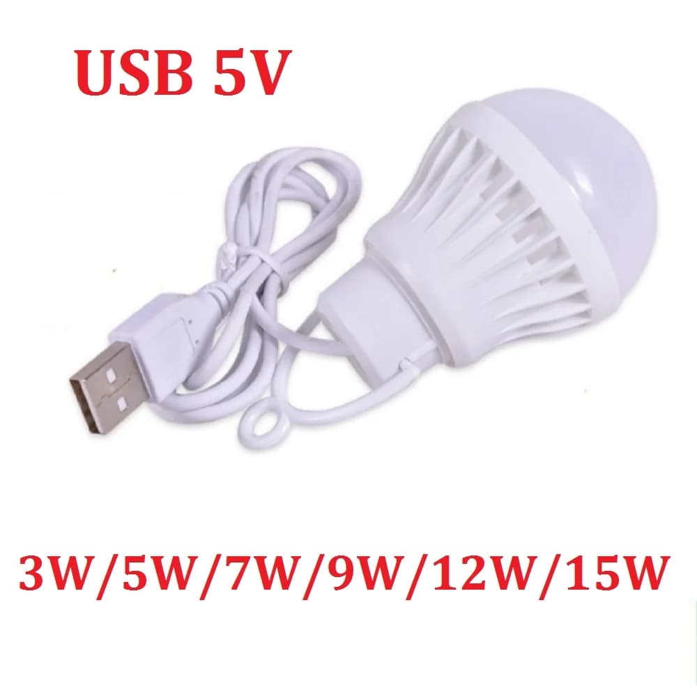 USB LED Camping Lamp Portable Mini Bulb 5V Book Reading Desk Light