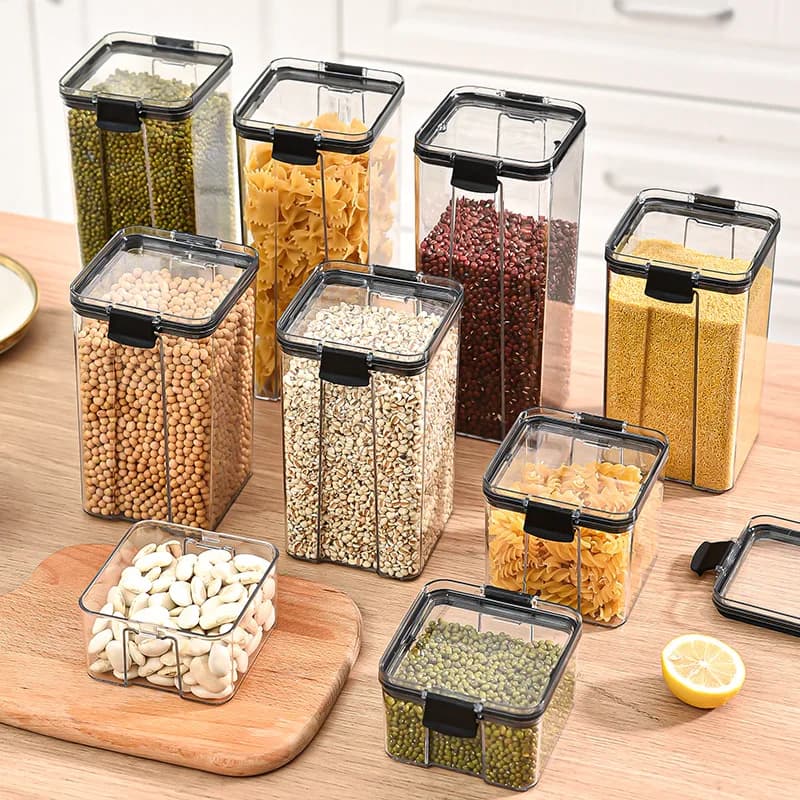 Sealed Jars Kitchen Grain Storage Organiser Moisture-Proof Plastic Large Box — image 6