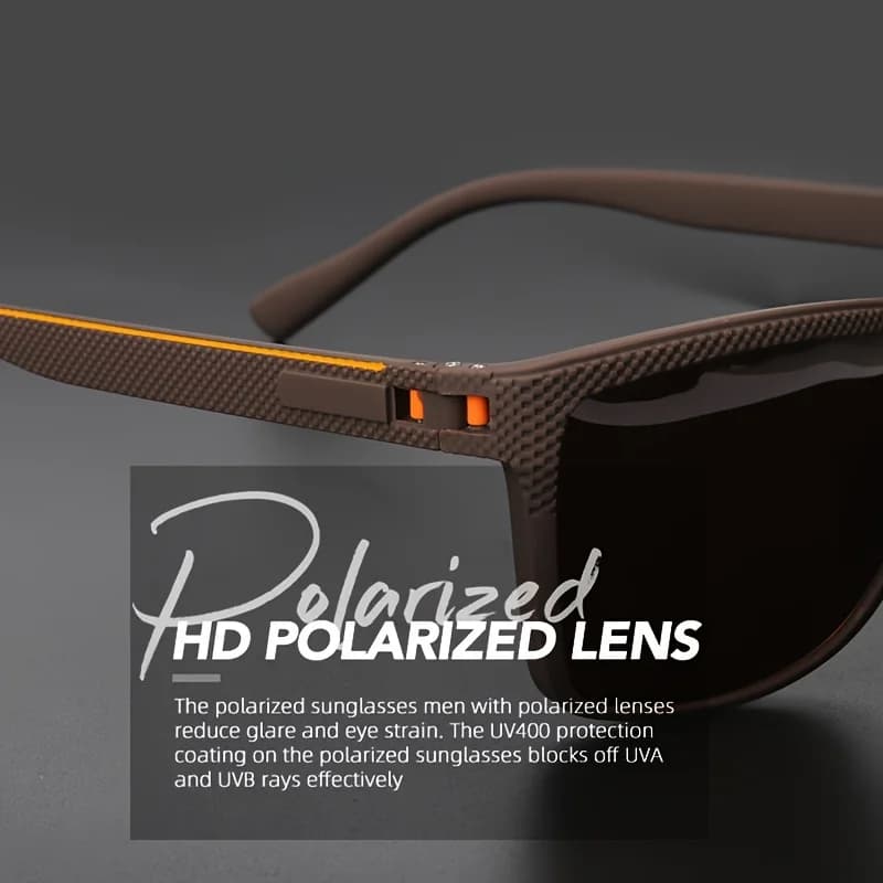 Polarised Square Sunglasses with Spring Hinge for Cycling and Fishing — image 6