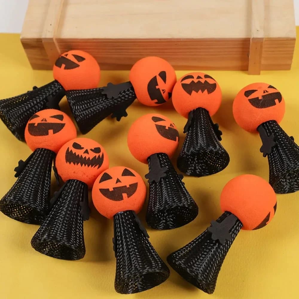 20 Pcs Halloween Finger Puppet Pumpkin Jumping Doll Toys Party Favours Fun Gift — image 2