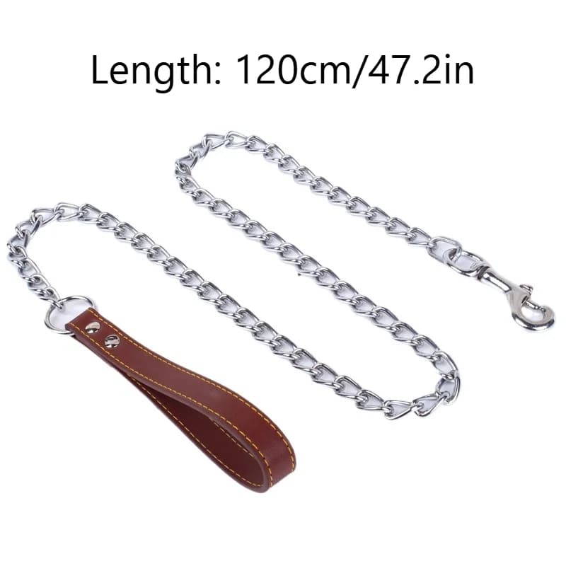 Premium Dog Slip Lead Adjustable Training Leash Rope with Chain Control — image 4