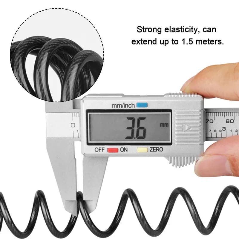 Motorcycle Bicycle Anti-Theft Chain Lock 4-Digit Combination Helmet Lock — image 5