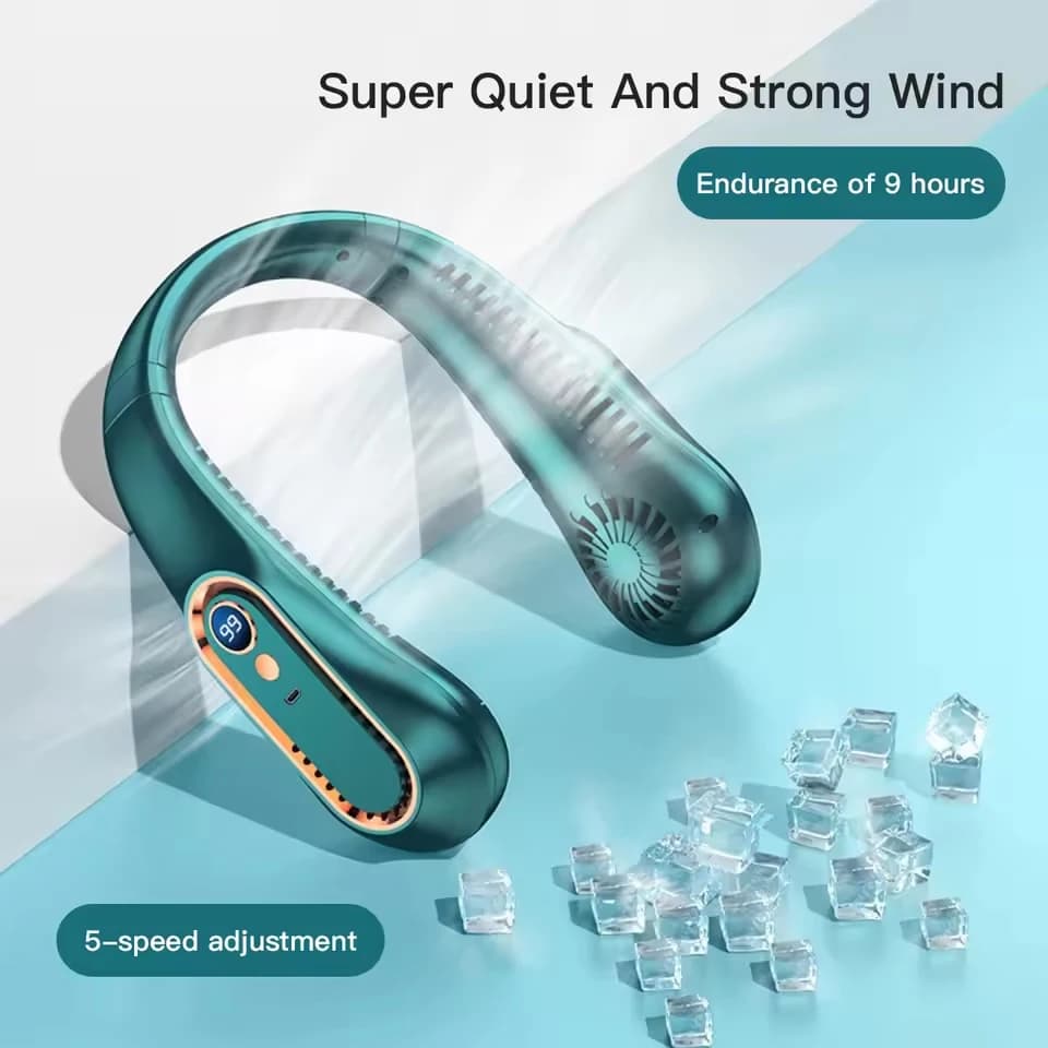 Portable Mini Hanging Neck Fan Bladeless USB Rechargeable Summer Neckband Fan — image 15