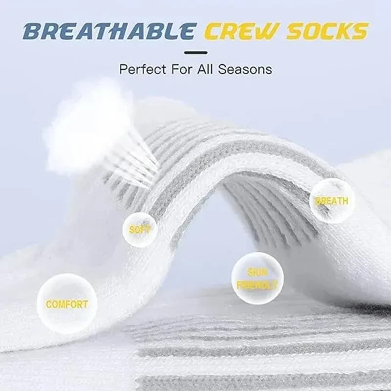 Men's Gym Socks 6/12 Pairs High Quality Soft Ground-Gripping New Outdoor Large U — image 4