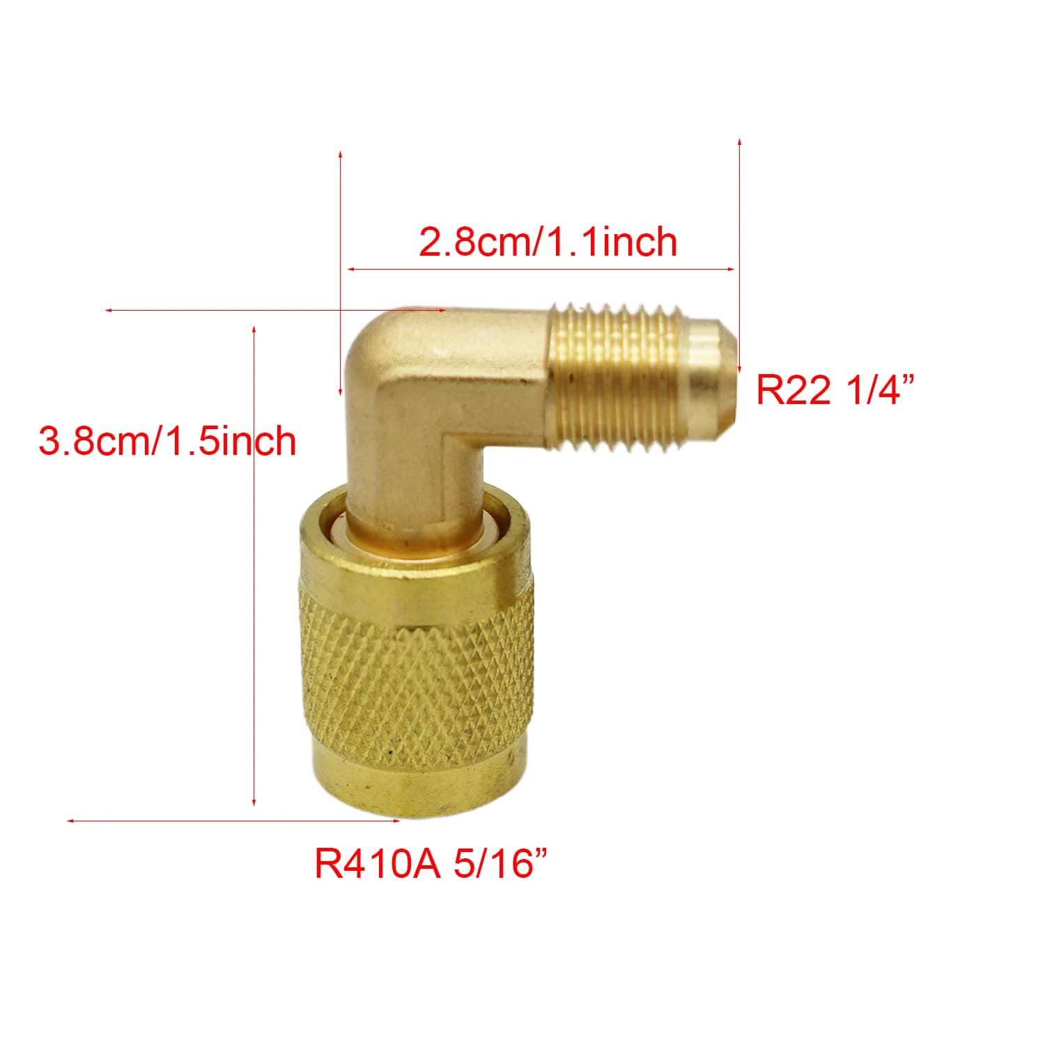 Vacuum Pump Brass Adapter R410a 5/16 SAE F To 1/4 SAE New 1PCS Quick Couplers UK — image 13