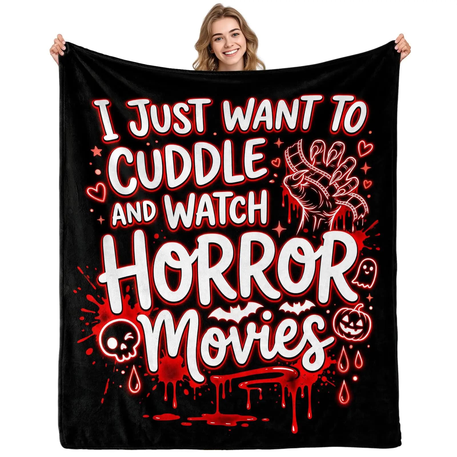 Spiderweb Pattern Throw Black White Gothic Halloween Bedding — image 15