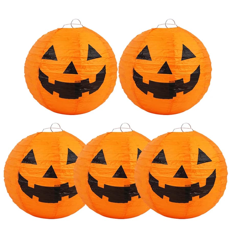 Halloween Pumpkin Lanterns Paper Decoration Hanging Ornament for Home UK — image 2