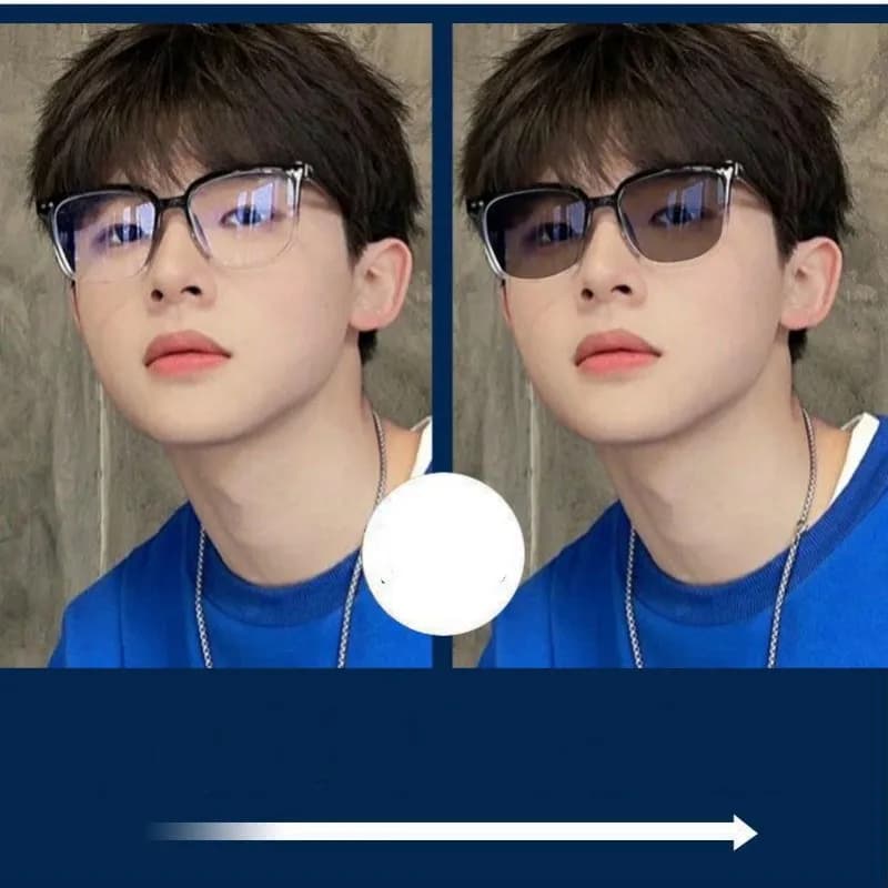 Photochromic Myopia Glasses Colour Changing Square Smart Sunglasses Trendy — image 5