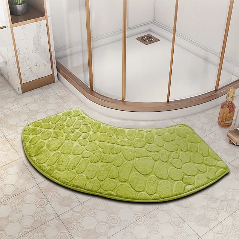 Bath Mat Non Slip Velvet Cobblestone Embossed Absorbent New Bathroom Doormat Dry — image 8