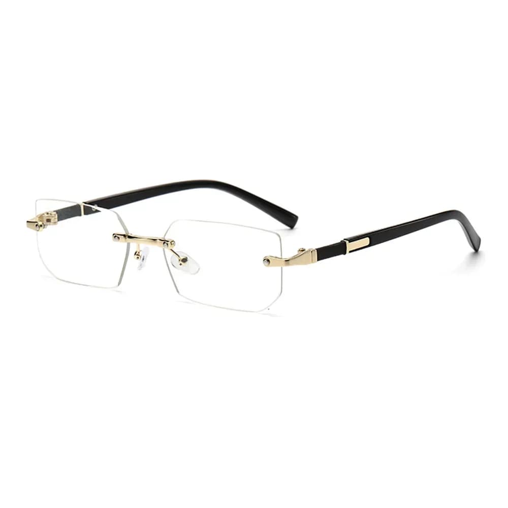 Rimless Cut Edge Rectangle Sunglasses Unisex Frameless New Eyewear Designer Y2k — image 8