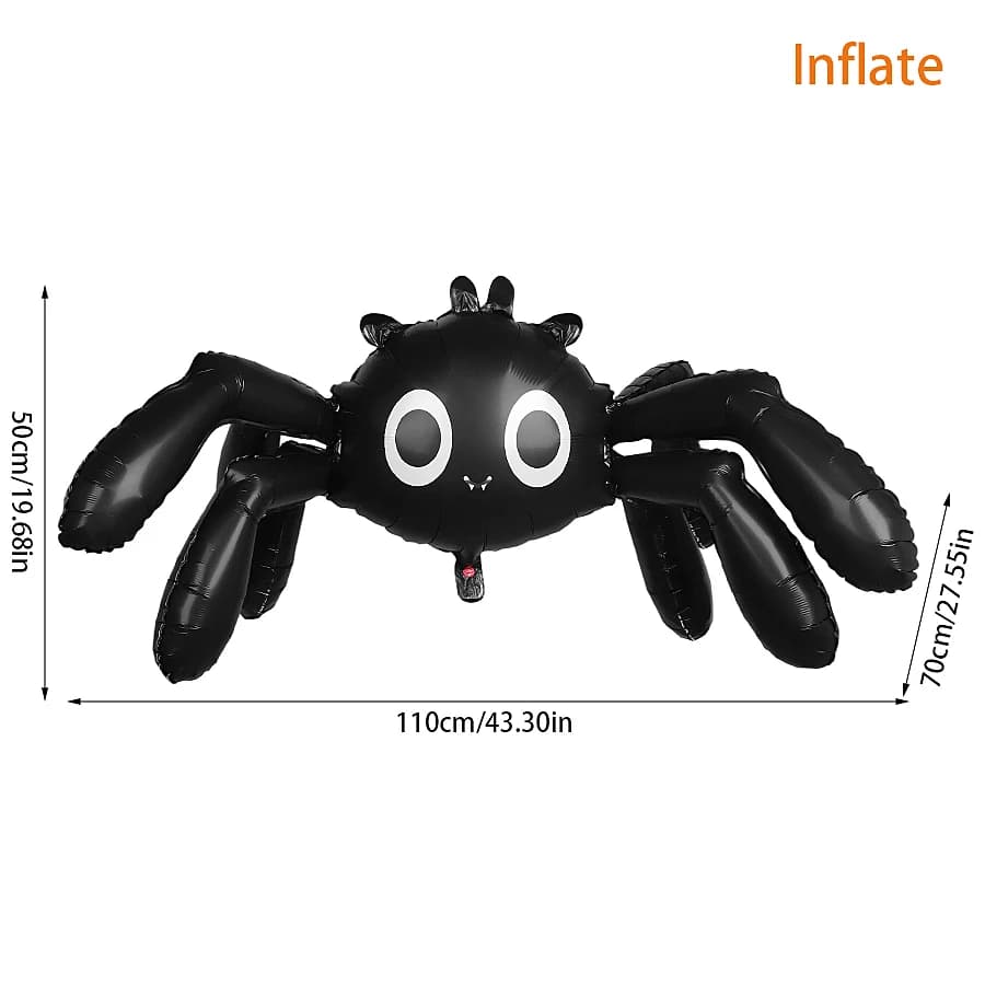 Halloween 3D Black Spider Balloon Ghost Party Decorations Festival Trick Toy — image 5