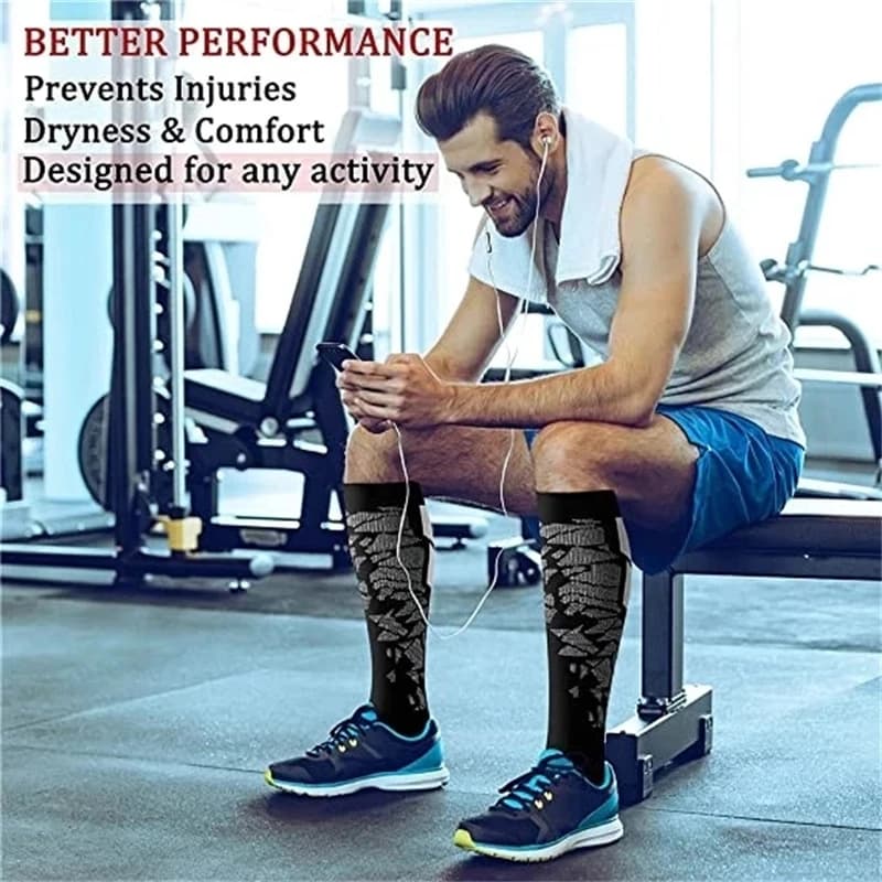 Compression Socks Graduated Running Training Recovery Cycling Sports Socks New U — image 4
