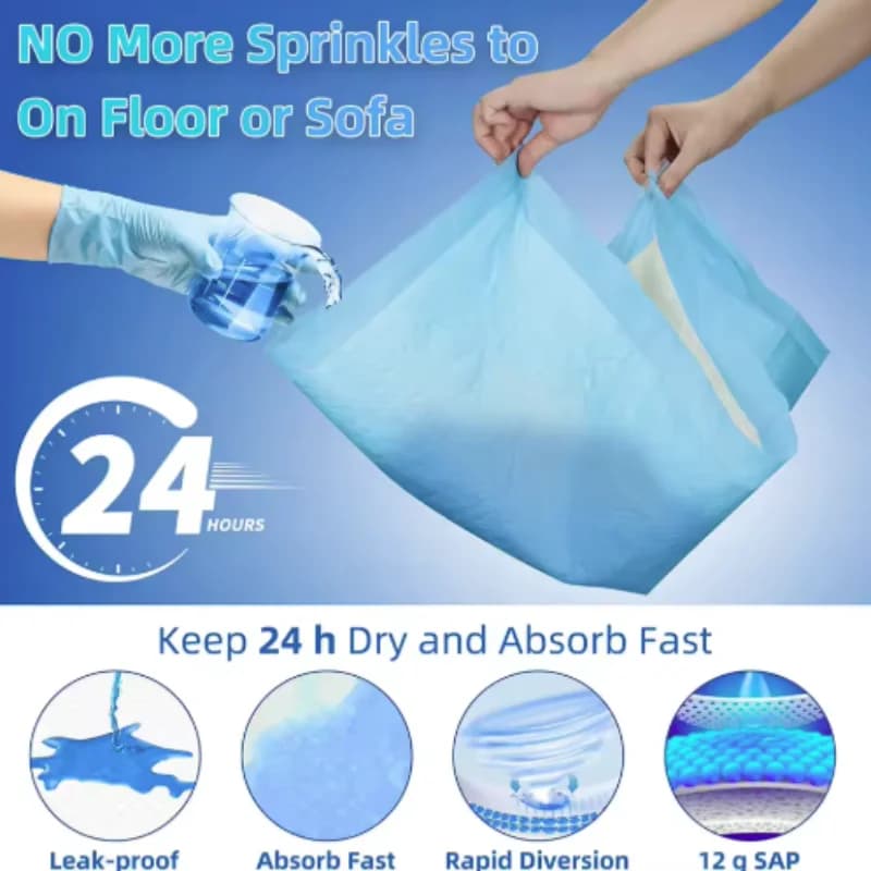 Washable Reusable Dog Training Pads Waterproof Absorbent Puppy Pee Mat — image 6
