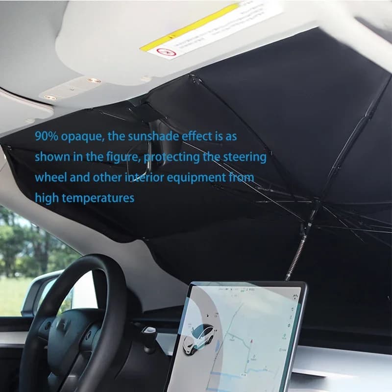 Car Windshield Sun Shade Foldable Reflective UV Protection Front Window Cover — image 3