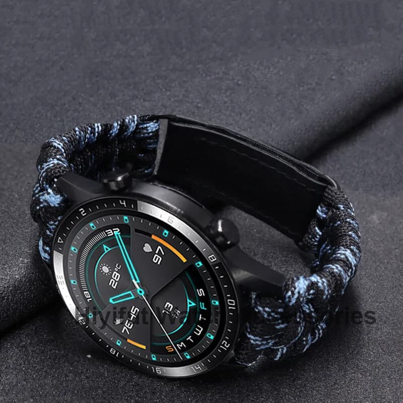 Braided Watch Band 20mm 22mm Universal Velcro Strap for Galaxy Watch Gear S3 — image 6