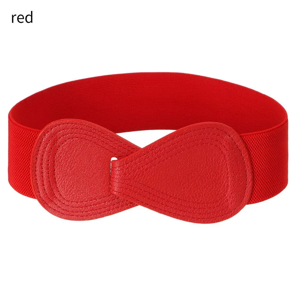 Women's Elastic Stretch Waistband Bow Belt for Dress Coat Decorative Fashion Belt — image 8