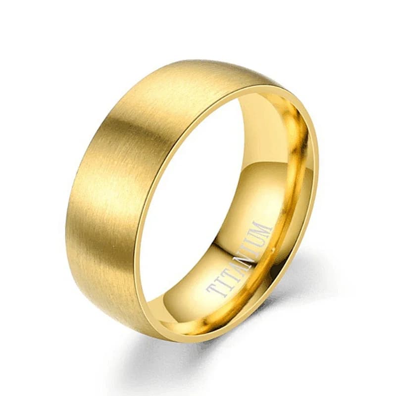 8mm Black Matte Titanium Ring Engagement Wedding Band for Men — image 8