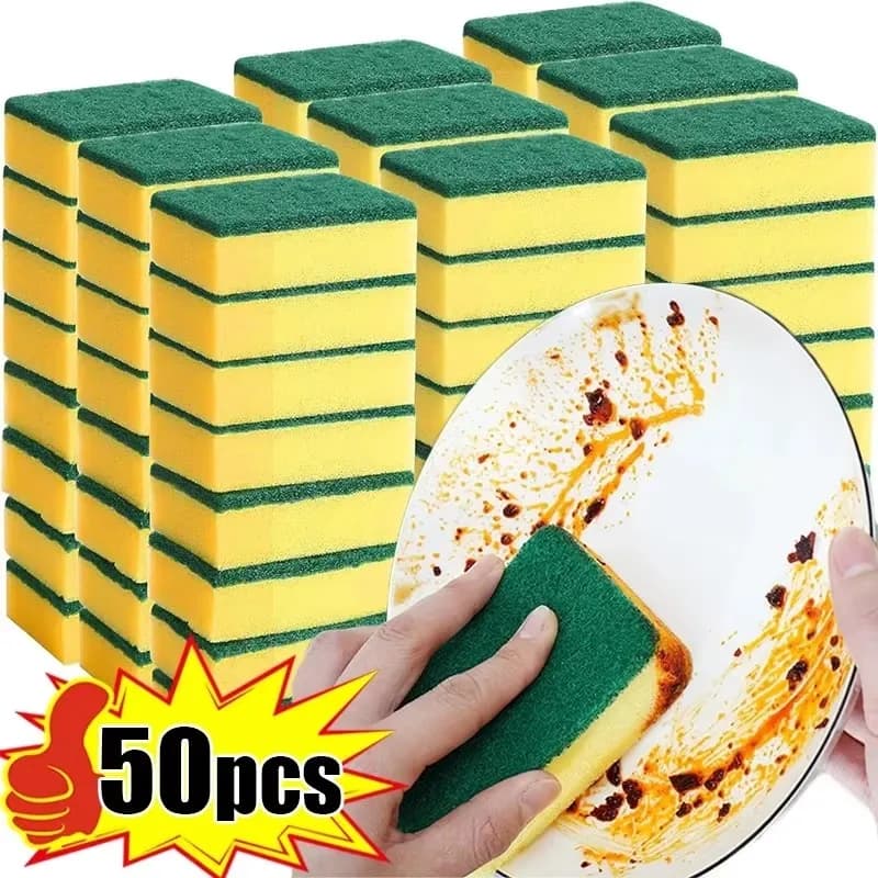 Magic Cleaning Sponge Double Sided Pot Rust Brush Kitchen Cleaning Tool